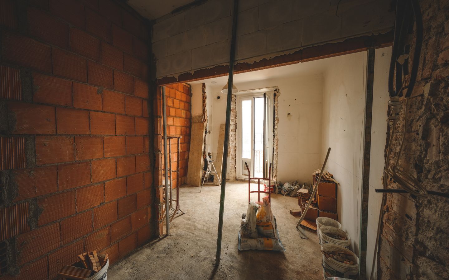 Appartement en rénovation intérieure, photographie d’illustration